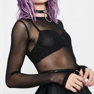Current Mood Kiss it Goodbye Mesh Top